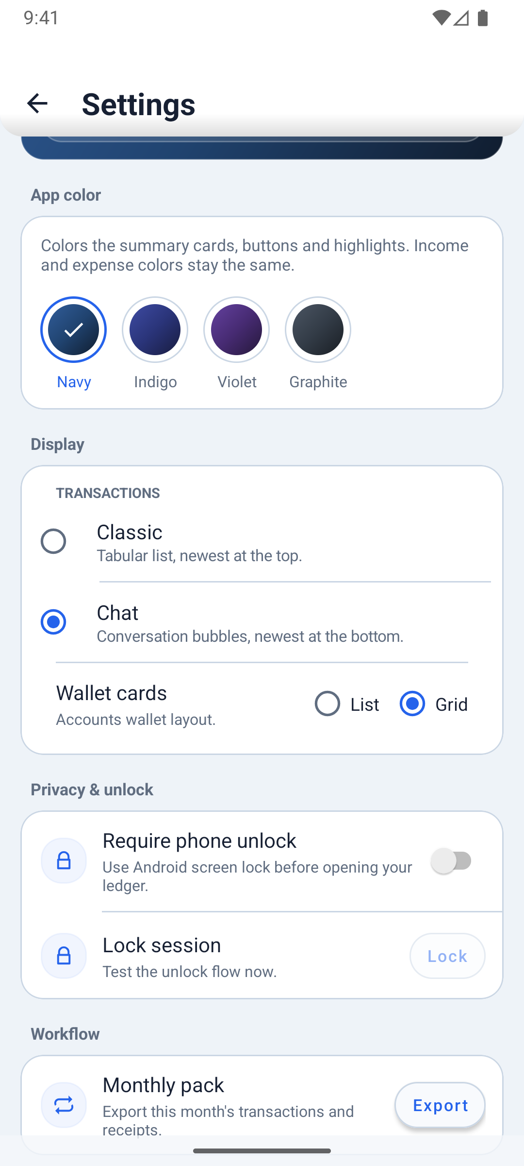 Ledge screen: Private by design, locked by you